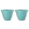 Glitzhome® Round Faux Ceramic Pot Plastic Planter Set